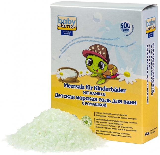 Соль для ванн детская с ромашкой Babyline 500 г ОПТ фото 1