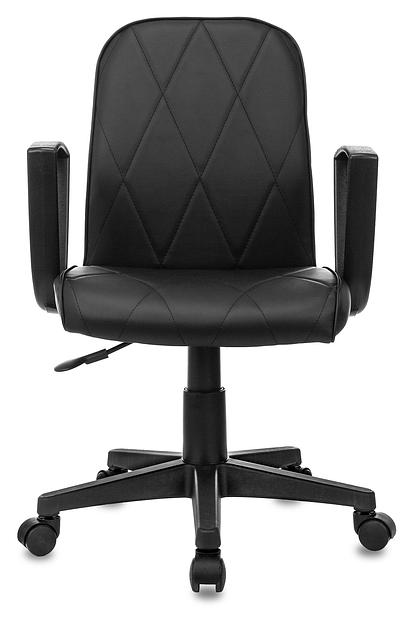 Кресло Бюрократ CH-327 черный эко.кожа крестов. пластик черный фото 2