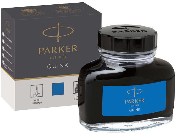 Флакон с чернилами Parker Quink Ink Z13 (CW1950377) синие чернила смывающиеся 57мл для ручек перьевых фото 1