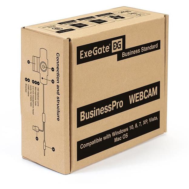 Exegate EX286183RUS Веб-камера ExeGate Business Pro C922 Full HD {матрица 1/3" 2 Мп, 1920х1080, 1080P, USB, микрофон с шумоподавлением, ручн. ф., универсальное крепление, кабель 1,5 м, Win Vista/7/8} фото 4