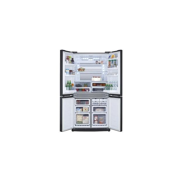 Холодильник трехкамерный Sharp SJ-GX98PRD Hybrid Cooling, Side by Side, инверторный бордовый фото 1