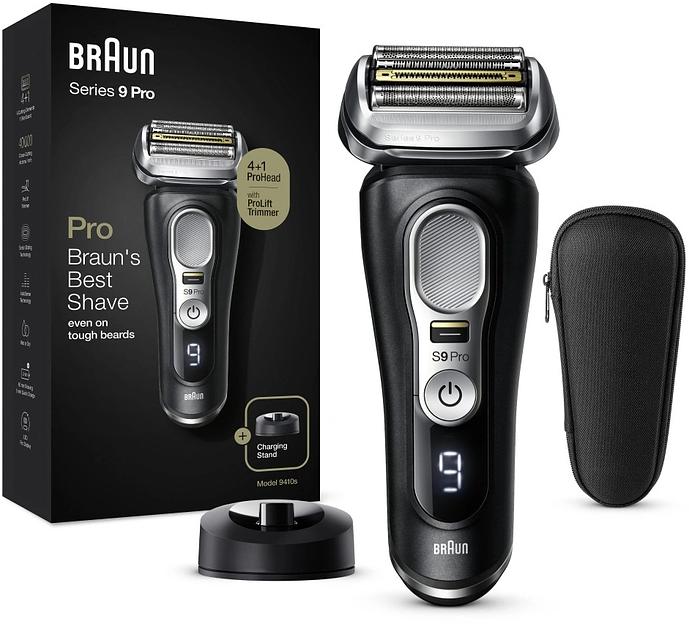 Бритва сетчатая Braun Series 9 pro 9410s реж.эл.:5 питан.:аккум. черный фото 4