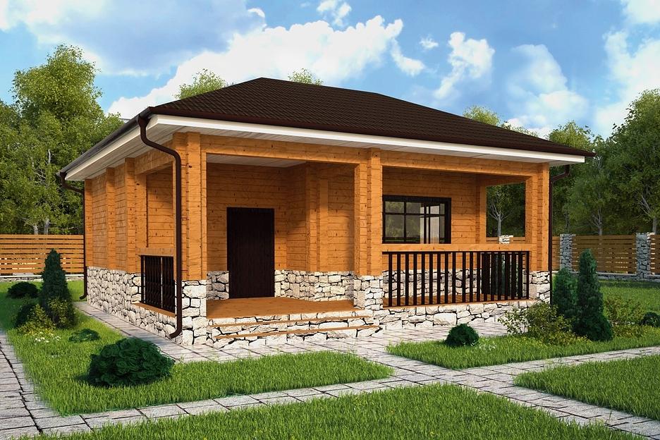 Проект бани из бруса «Валеев» фото 1