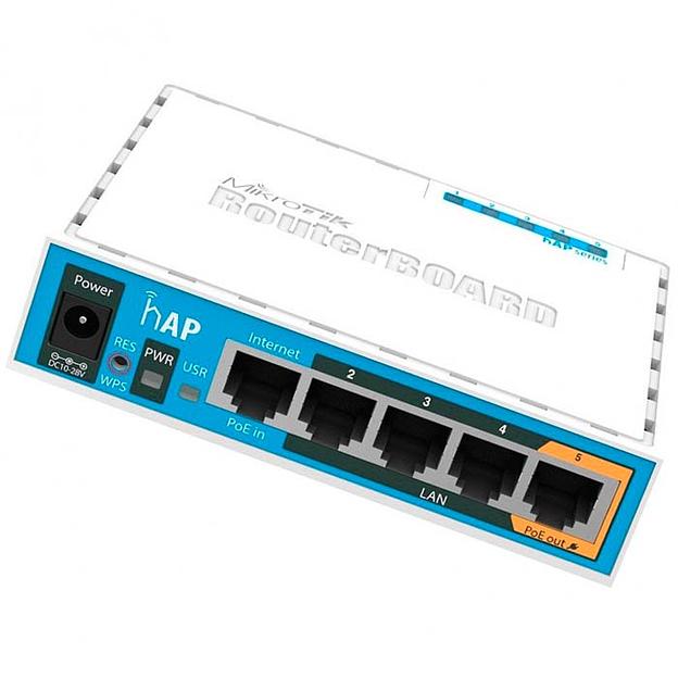 Роутер MikroTik hAP ( RB951UI-2ND ) N300 10 / 100BASE — TX фото 1