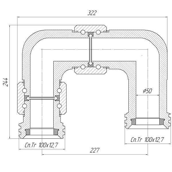 Колено шарнирное КШ-70.00.000-06 фото 2