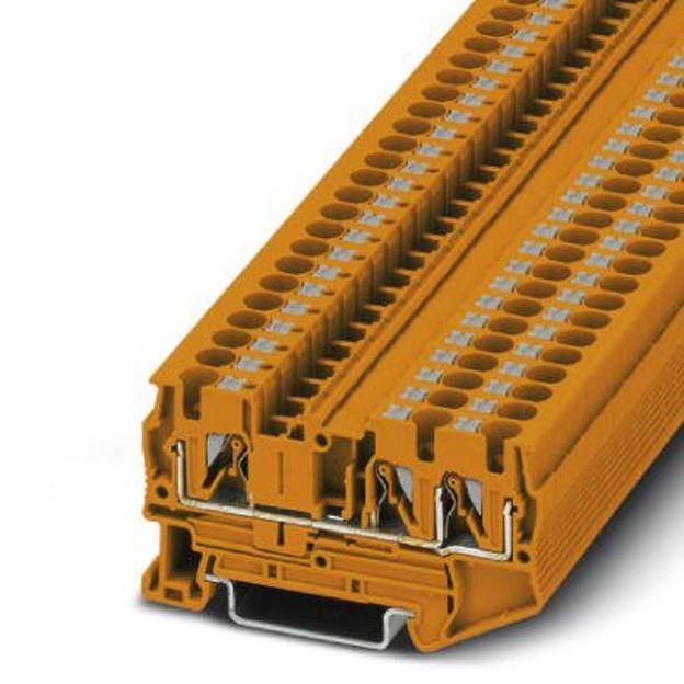 Проходные клеммы PT 4-TWIN Тип подключения: Зажимы Push-in, Сечение: 0,2 ммІ - 6ммІ, AWG: 24 - 10, Ширина: 6,2 мм, Цвет: серый, Тип монтажа: NS 35/7,5 фото 1