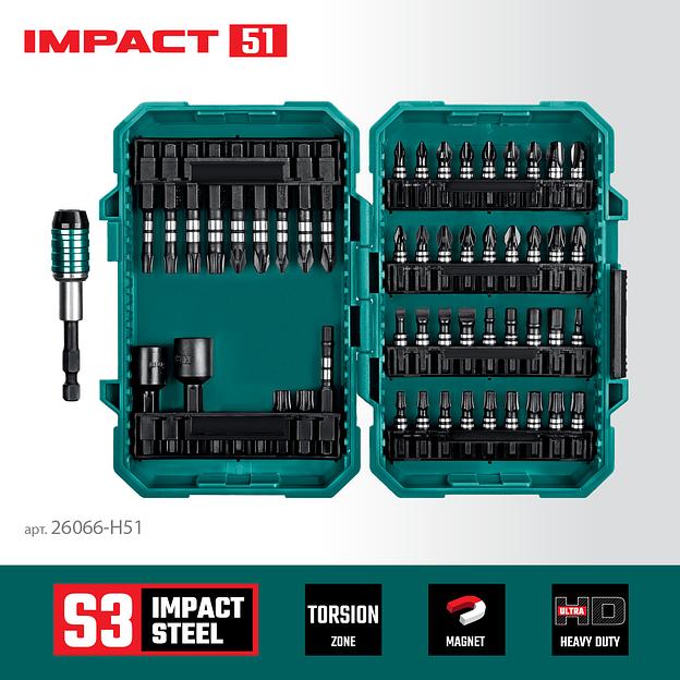 KRAFTOOL Impact-51, 51 шт, набор ударных бит (26066-H51) фото 3