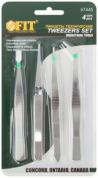 Пинцеты набор 4 штнержавеющие фото 3