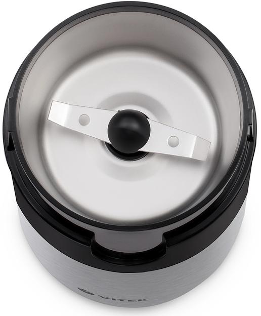 Кофемолка Vitek VT-1540 SR 120Вт сист.помол.:ротац.нож вместим.:40гр серебристый фото 2