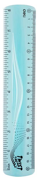 Линейка Deli EH20 пластик дл.20см ассорти двухсторонняя шкала (упак.:1шт) фото 2