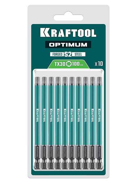 KRAFTOOL OPTIMUM TX 30, 100 мм, 10 шт, биты (26126-30-100-S10) фото 2