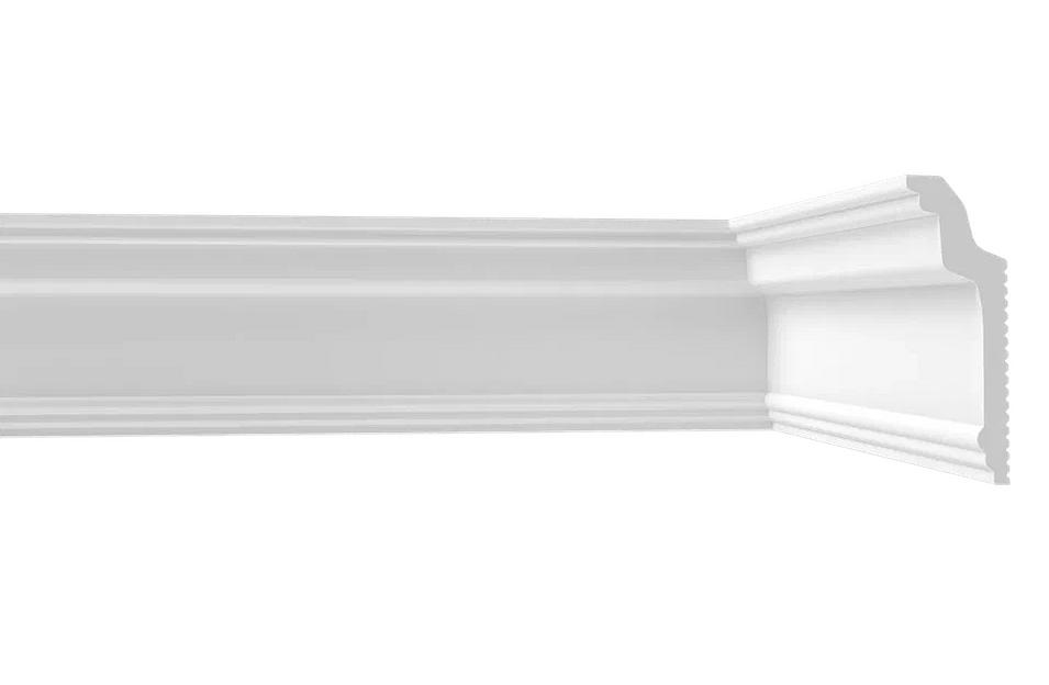 Плинтус потолочный Format 08019Е (60), белый ОПТ фото 1