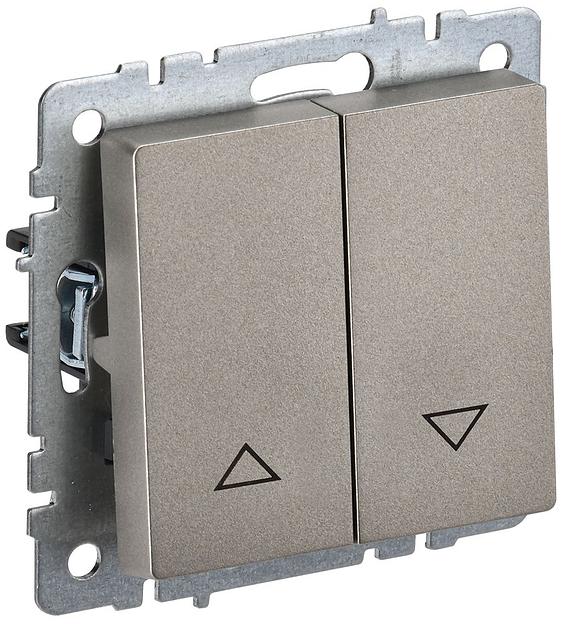 IEK BR-V15-0-10-K37 BRITE Выключ. жалюзи 10А ВС10-1-5-БрШ шамп. фото 1