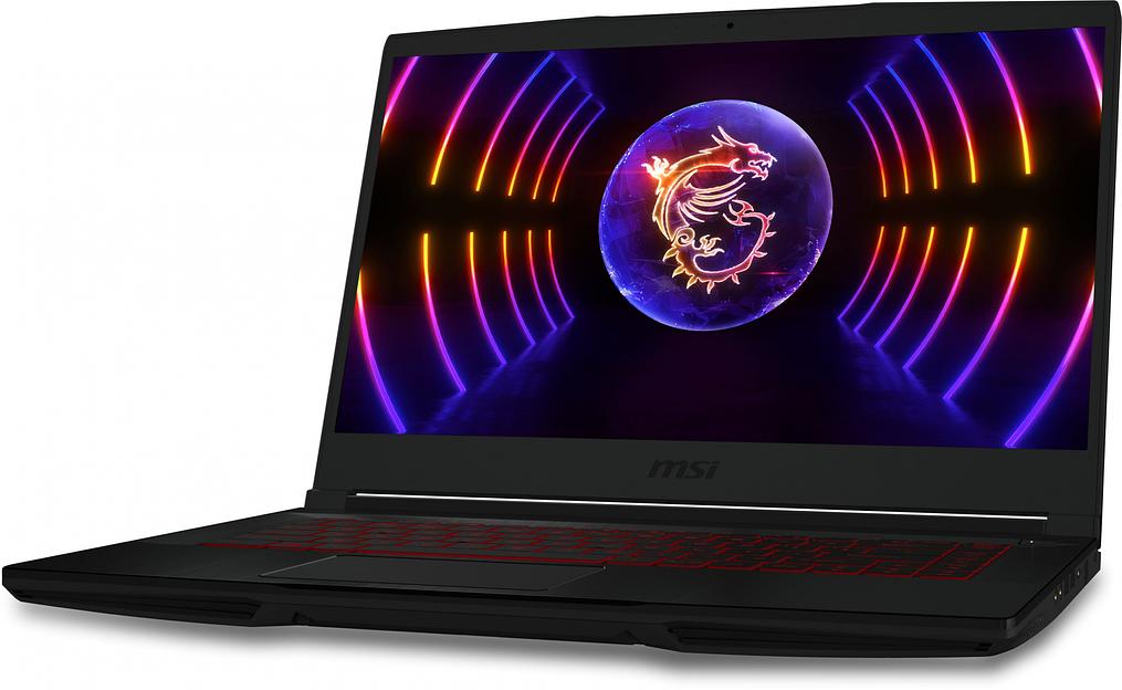 Ноутбук MSI GF63 Thin 12UC-1036XRU Core i5 12450H 16Gb SSD512Gb NVIDIA GeForce RTX 3050 4Gb 15.6" IPS FHD (1920x1080) Free DOS black WiFi BT Cam (9S7-16R821-1036) фото 2