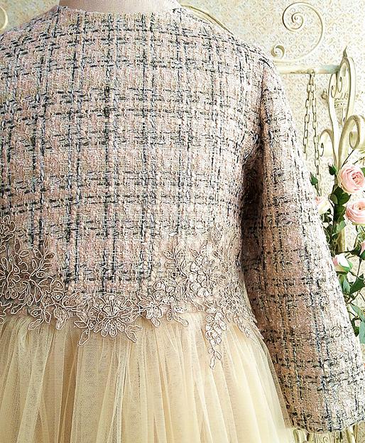 Платье «Её малышество» для девочек нарядное, золотой, 80 фото 3