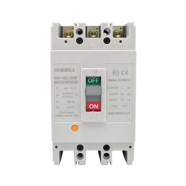 Автоматический выключатель ANDELI AM1-63L 3P 50A фото 2