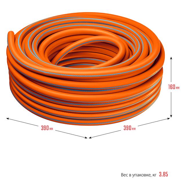 GRINDA FLEX 3, 3/4″, 25 м, 20 атм, из термоэластопласта, трёхслойный, армированный, гибкий, поливочный шланг, PROLine (429008-3/4-25) фото 6