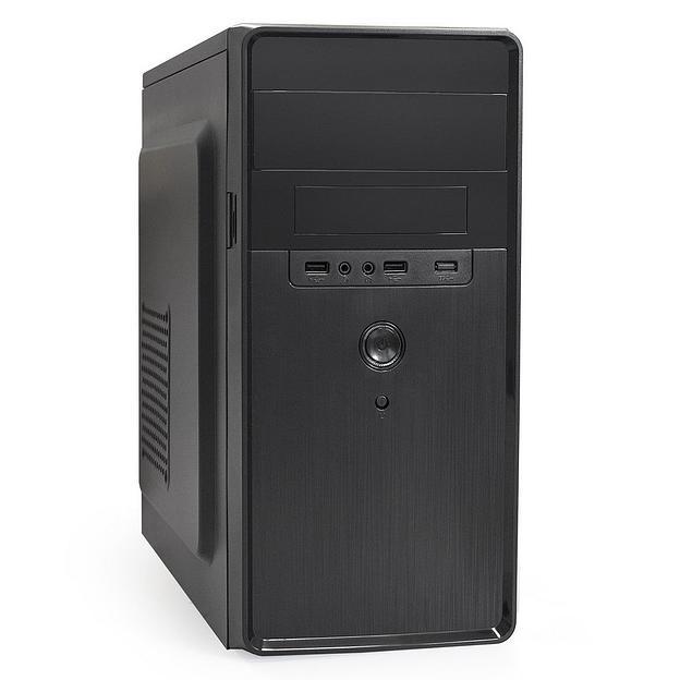 Корпус Minitower ExeGate BA-309-AA400 (mATX, БП AA400 с вент. 8см, 2*USB, HD аудио, черный) фото 1