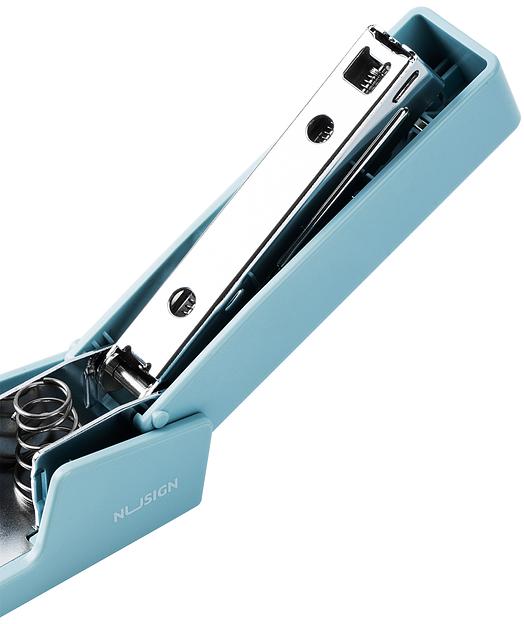 Степлер Deli NS084-BL Nusign 24/6 26/6 (20листов) синий 100скоб коробка фото 4