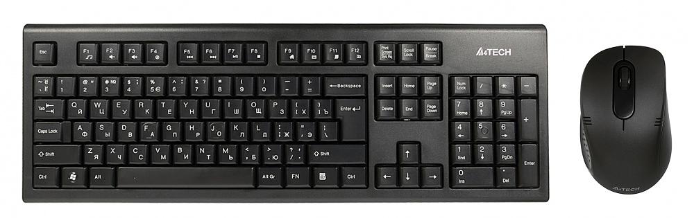 Клавиатура + мышь A4Tech 7100N клав:черный мышь:черный USB беспроводная фото 1