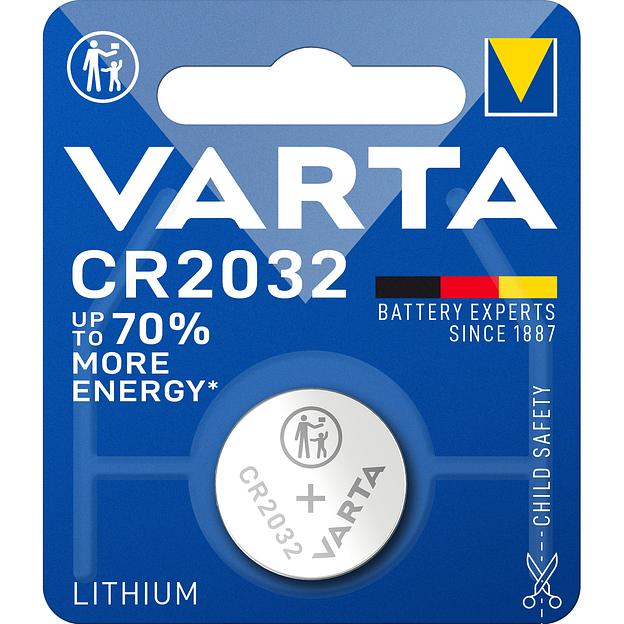 Батарейка Varta ELECTRONICS CR2032 BL1 Lithium 3V (6032) (1/10/100) Varta PRIMARY LITHIUM CR2032 (06032101401) фото 1