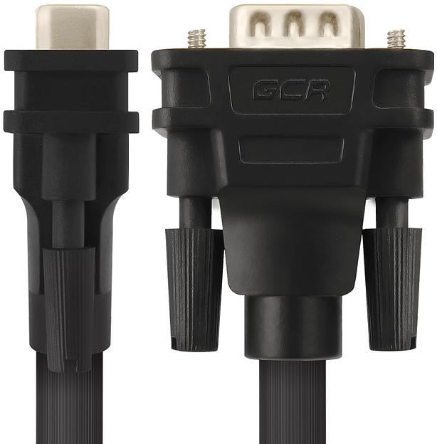 Greenconnect Кабель SVGA 7.0м чёрный, позолоченные контакты, ферритовые кольца, OD8.0mm. 15M / 15M Premium GCR-VM2VM2-7.0m, 28/28 AWG, двойной экран Greenconnect VGA (m) - VGA (m) 7м (GCR-VM2VM2-7.0m) фото 5