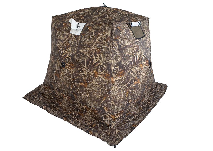 Палатка СТЭК куб 3 КМФ, выход под трубу, 220*220*205 см. фото 6