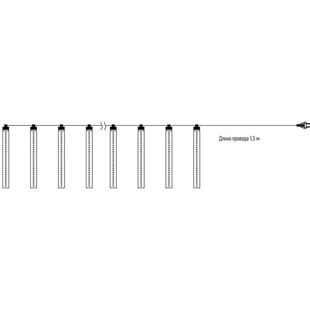 Гирлянда Neon-Night Home Тающие сосульки фор.:сосульки 288лам. ПВХ/медь (256-416) фото 6