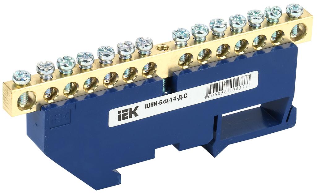 Iek YNN10-69-14D-K07 Шина N "ноль" на DIN-изол ШНИ-6х9-14-Д-С ИЭК фото 1