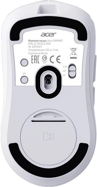 Мышь Acer OMR401 белый оптическая 12000dpi беспров. BT/Radio USB 5but (ZL.MCECC.05D) фото 4