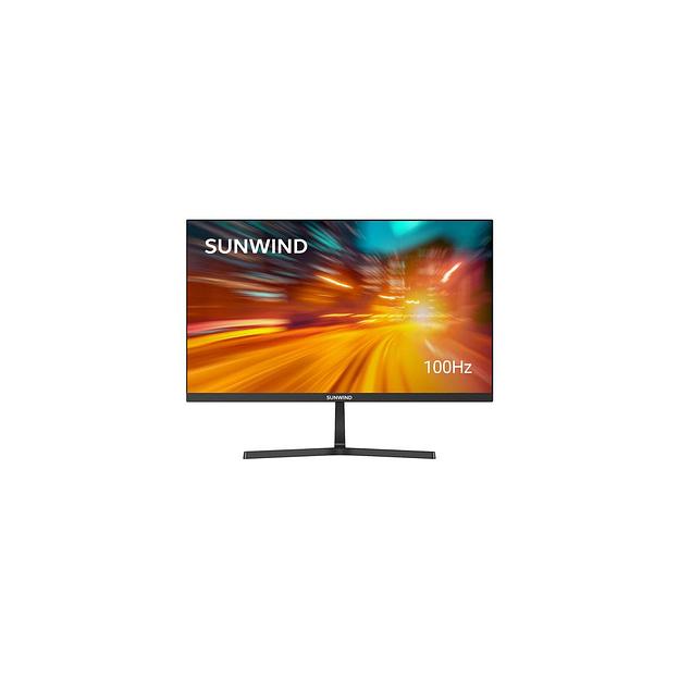27" Монитор SunWind SM-27FI221, 1920x1080, IPS, 100Гц, 1хHDMI, 1хDP, черный [sm27sb01] фото 1