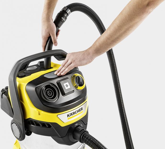 Строительный пылесос Karcher WD 6 P S V-30/6/22/T 1300Вт (уборка: сухая/сбор воды) желтый фото 9