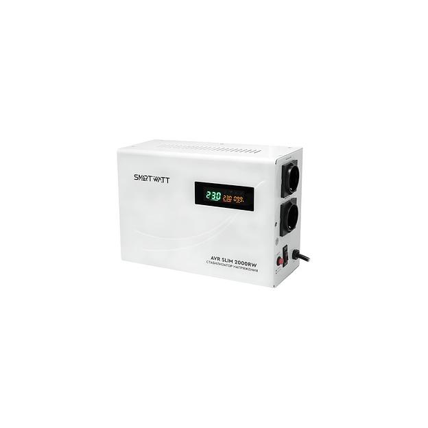 Стабилизатор напряжения SMARTWATT AVR Slim 2000RW белый [4512020310004] фото 1