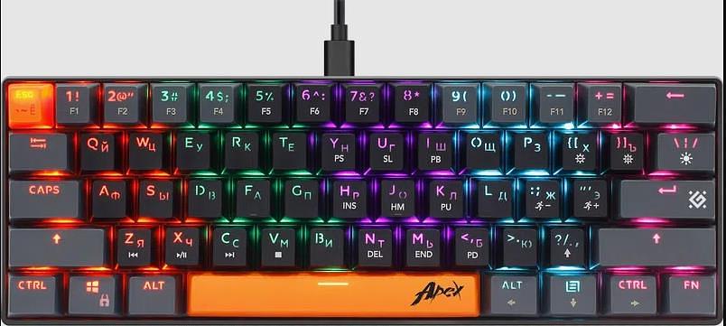 Клавиатура USB APEX GK-002 RU BLACK 45003 DEFENDER фото 1