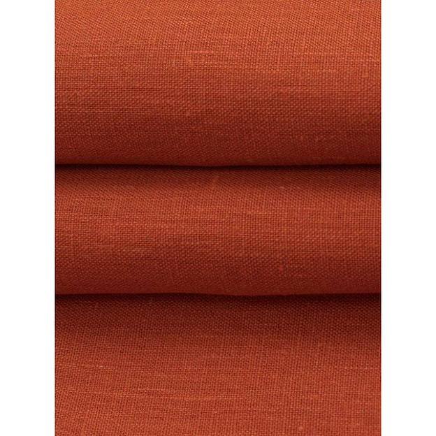 Ткань лён 100% крашеная «Красная глина» умягчённая ОПТ фото 2