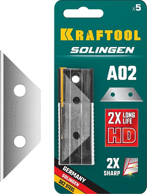 KRAFTOOL Solingen-А02, 5 шт, трапециевидные лезвия (09627-S5) фото 1