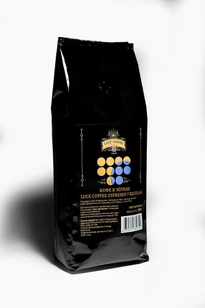Зерновой кофе Luce Coffee Espresso 7 Regular (арабика 80%, робуста 20%) 250г ОПТ фото 1