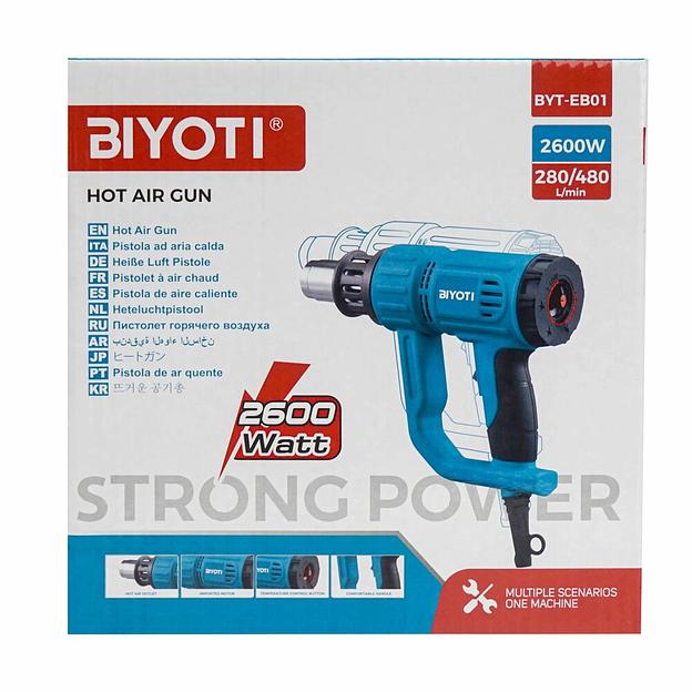 Строительный фен BIYOTI 2600W BYT-EB001 фото 8