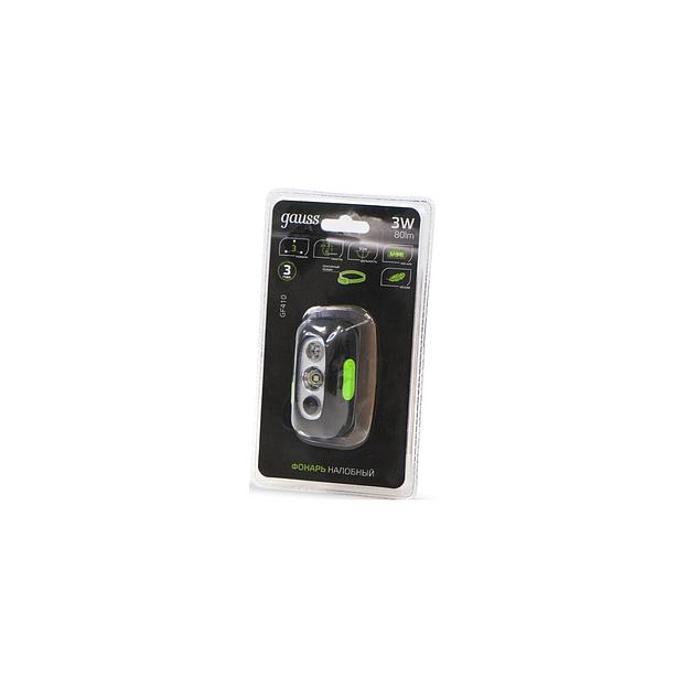 Налобный фонарь GAUSS GFL410, 3Вт [gf410] фото 1