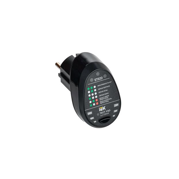 Тестер розеток IEK ARMA2L 5 ST02D черный [a2l5-st14-02] фото 1
