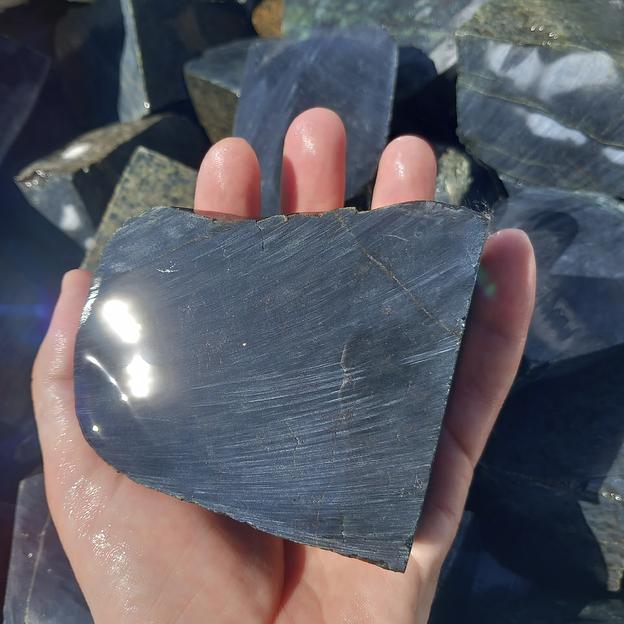 Премиум камни для бани и сауны Нефрит пиленый 40-80 мм фото 3