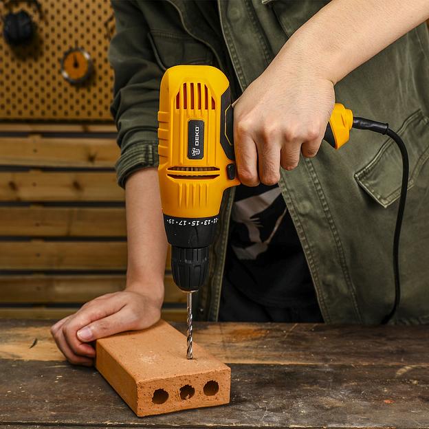 Дрель-шуруповерт Deko DKSD500W 500Вт патрон:быстрозажимной (063-4053) фото 5