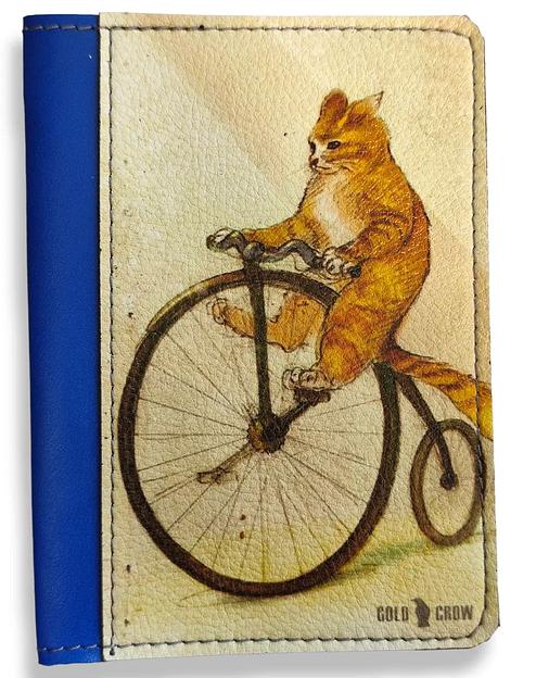 Обложка на паспорт «Кот на велике» ОПТ фото 1