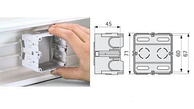 SA-E EXP Коробка под роз. 60мм в короб TA-GN фото 1