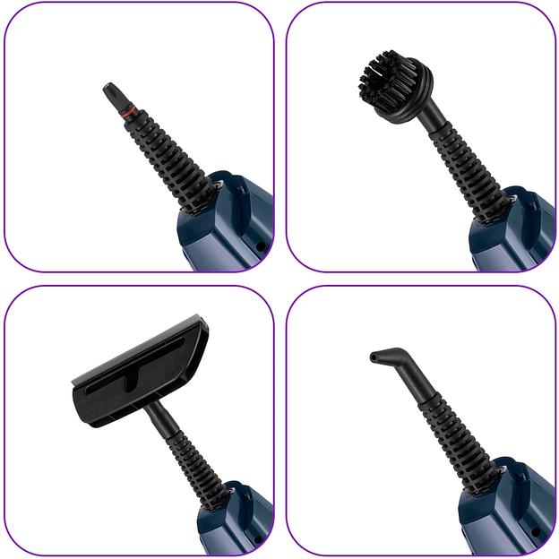 Швабра паровая Kitfort КТ-3921 1300Вт синий/черный фото 4