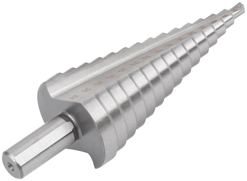 Сверло ступенчатое HSS (Р6М5) по металлу, 15 ступеней, 4-32 мм фото 5