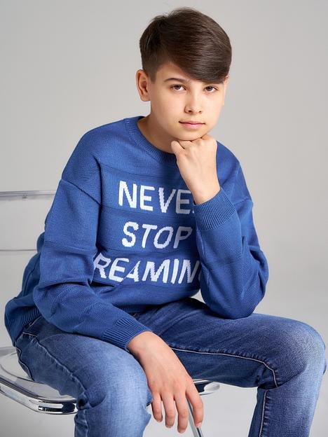 Джемпер «Стоп 2» синий, для мальчиков ОПТ фото 4