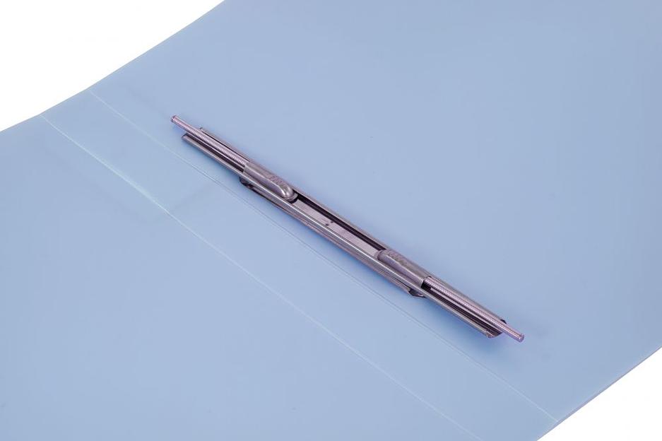 Папка метал.пруж.скоросш. Бюрократ Gems GEM07PAZURE A4 пластик 0.7мм торц.карм с бум. встав голубой топаз фото 2