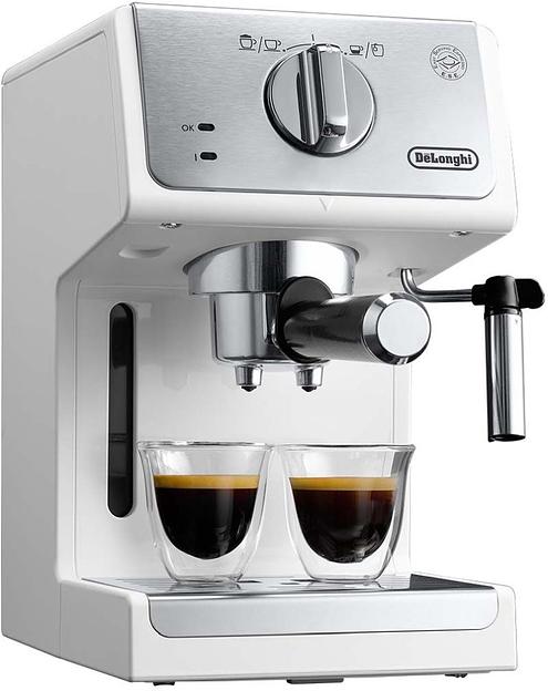 Кофеварка рожковая Delonghi ECP33.21.W 1100Вт белый фото 2