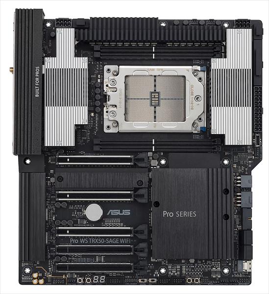 Материнская плата ASUS PRO WS TRX50-SAGE WIFI, AMD TRX50, 4*DDR5, 4*SATA, 3*M.2, 6*USB 3.2, 2*USB 2.0,Type-C, 5*PCIx16, CEB; 90MB1FZ0-M0EAY0 (PRO WS TRX50-SAGE WIFI) фото 1